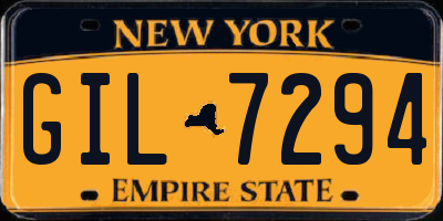 NY license plate GIL7294