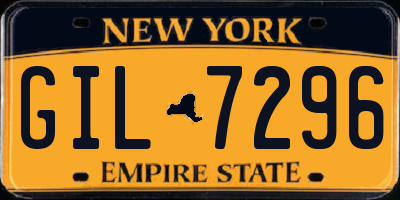 NY license plate GIL7296