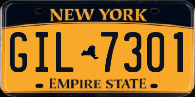 NY license plate GIL7301