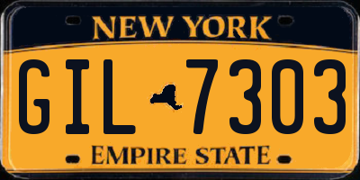 NY license plate GIL7303