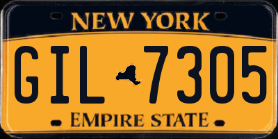 NY license plate GIL7305