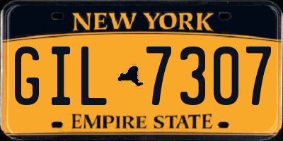NY license plate GIL7307