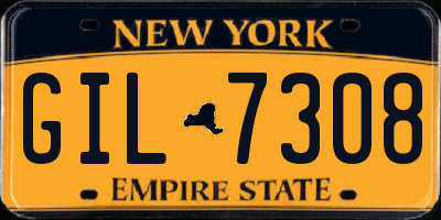 NY license plate GIL7308