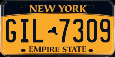 NY license plate GIL7309