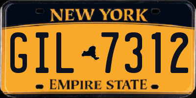 NY license plate GIL7312