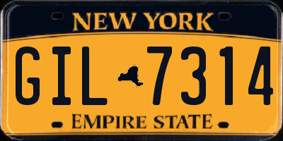 NY license plate GIL7314