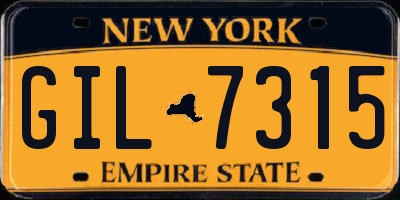 NY license plate GIL7315