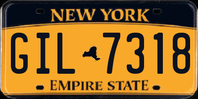 NY license plate GIL7318