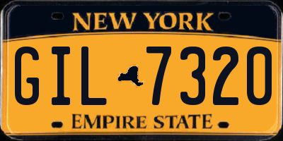 NY license plate GIL7320