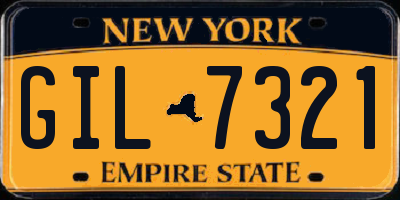 NY license plate GIL7321