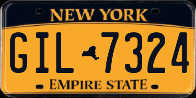 NY license plate GIL7324