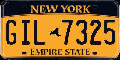NY license plate GIL7325