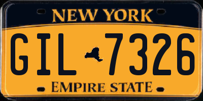 NY license plate GIL7326