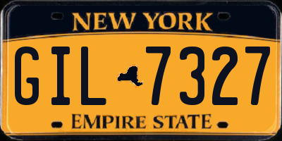 NY license plate GIL7327