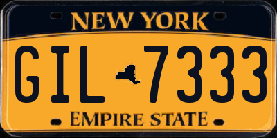 NY license plate GIL7333