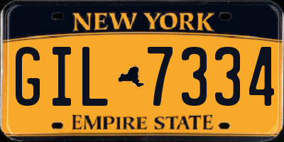 NY license plate GIL7334