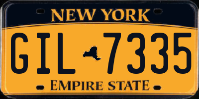 NY license plate GIL7335