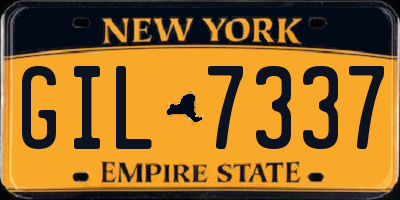 NY license plate GIL7337