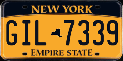 NY license plate GIL7339