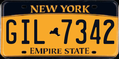 NY license plate GIL7342