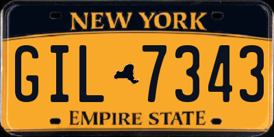 NY license plate GIL7343