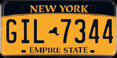 NY license plate GIL7344