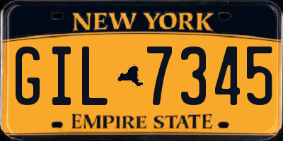 NY license plate GIL7345