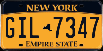 NY license plate GIL7347
