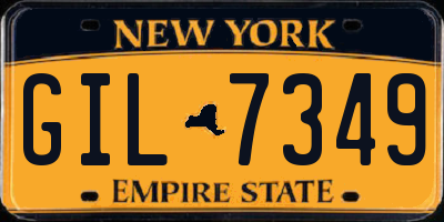NY license plate GIL7349