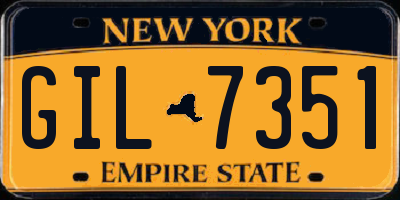NY license plate GIL7351