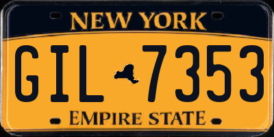 NY license plate GIL7353