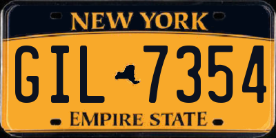 NY license plate GIL7354