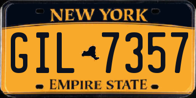 NY license plate GIL7357