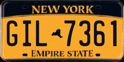 NY license plate GIL7361