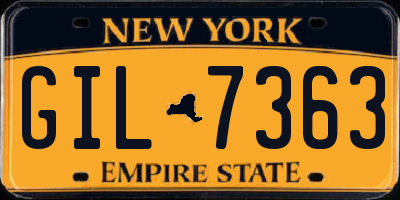 NY license plate GIL7363