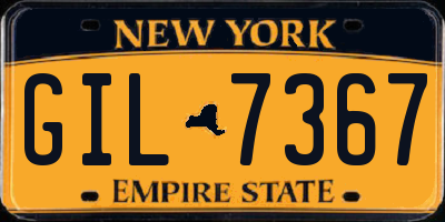 NY license plate GIL7367