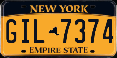 NY license plate GIL7374