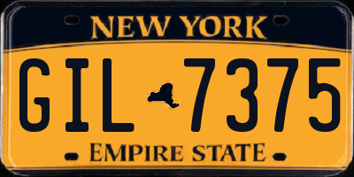 NY license plate GIL7375
