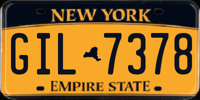 NY license plate GIL7378