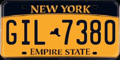 NY license plate GIL7380