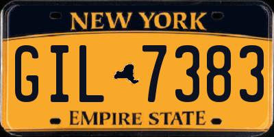 NY license plate GIL7383