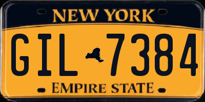 NY license plate GIL7384