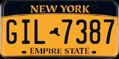 NY license plate GIL7387