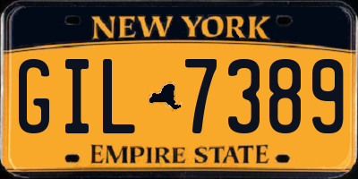 NY license plate GIL7389