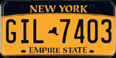 NY license plate GIL7403