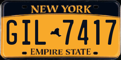NY license plate GIL7417