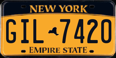 NY license plate GIL7420