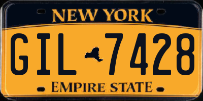 NY license plate GIL7428