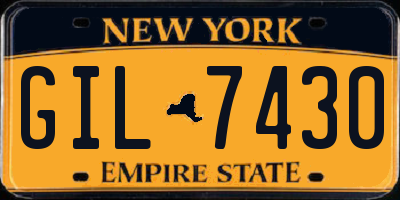 NY license plate GIL7430