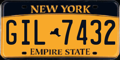 NY license plate GIL7432